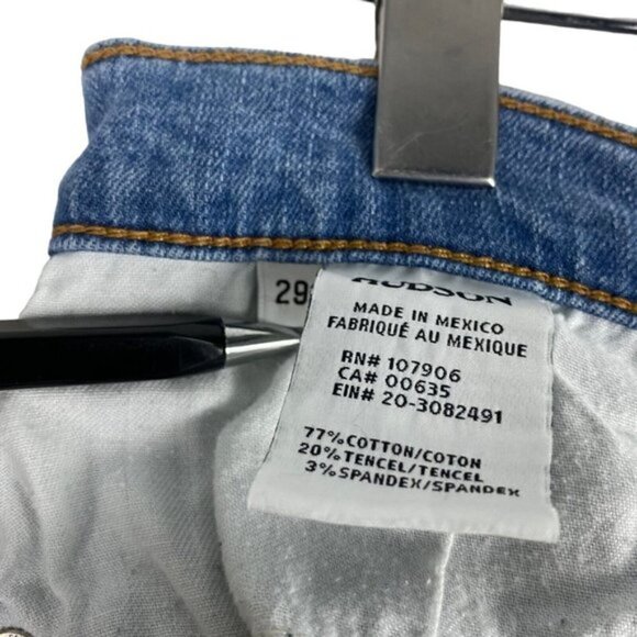 Hudson Blue Light Wash Natalie Midrise Ankle Super Skinny Distressed Jeans 29 - Picture 14 of 14